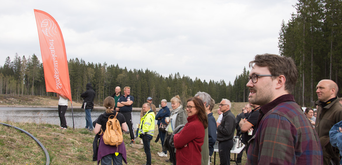 Bild från skogsdagen i Ulricehamn i slutet av april. Foto: Ulrika Lagerlöf/Skogssällskapet